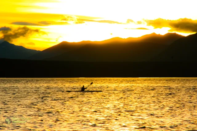 Sunset in Atlin