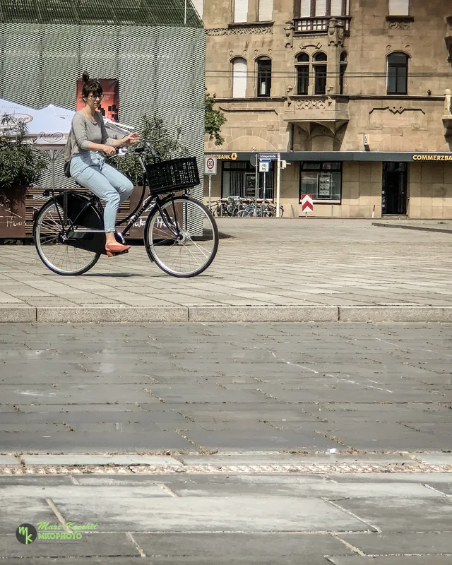 Woman on a bike
